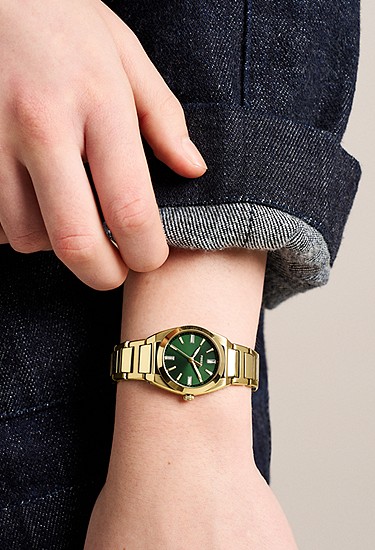 Everett 27mm Three-Hand Gold-Tone Stainless Steel Watch - Image 2