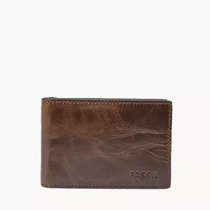 Derrick Leather Money Clip Bifold Wallet