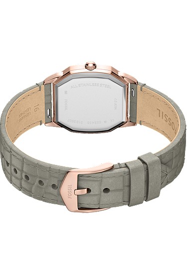 Harlow 27mm Three-Hand Gray Croco Leather Watch - Image 6