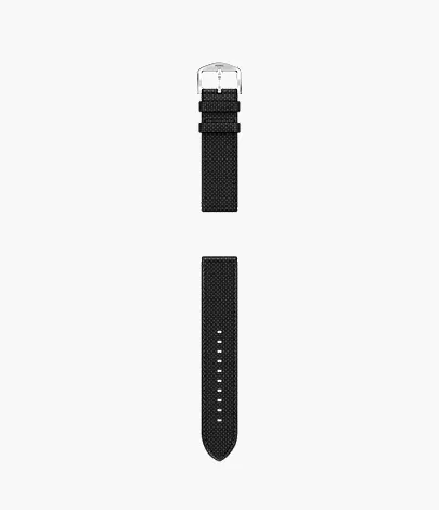 22mm Black Nylon Watch Strap - Image 2