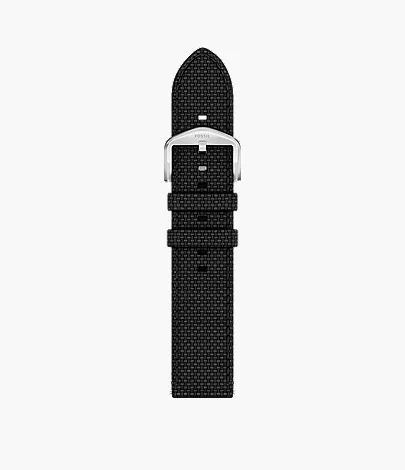 22mm Black Nylon Watch Strap - Image 3