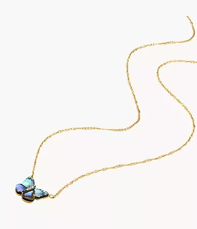 Sutton Butterfly Wings Multicolor Abalone Pendant Necklace - Image 3