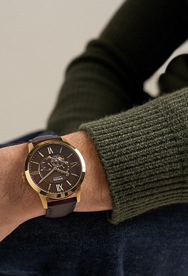 Townsman 44mm Automatic Brown Leather Watch - Image 2