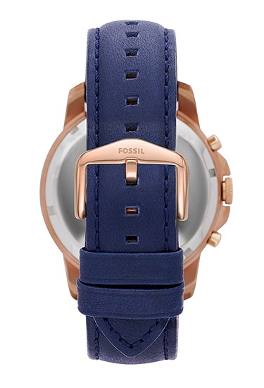 Grant 44mm Chronograph Navy Leather Watch - Image 3