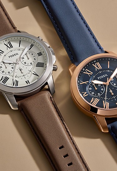 Grant 44mm Chronograph Navy Leather Watch - Image 5