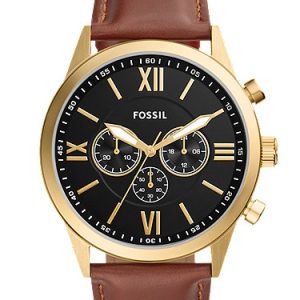 Flynn 48mm Chronograph Brown Leather Watch