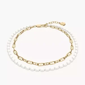 Heritage Pearl D-Link Gold-Tone Brass Multi-Strand Bracelet