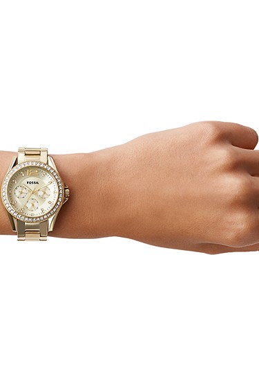 Riley 38mm Multifunction Gold-Tone Stainless Steel Watch - Image 2