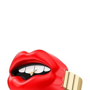 Lips Watch Ring 18mm Two-Hand Gold-Tone Stainless Steel