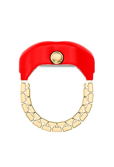 Lips Watch Ring 18mm Two-Hand Gold-Tone Stainless Steel - Image 8