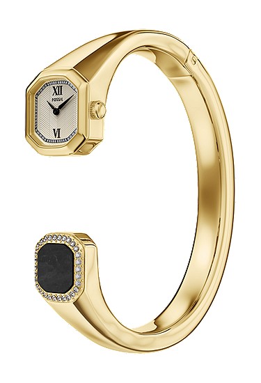 Harlow 16mm Two-Hand Gold-Tone Stainless Steel Watch Bangle - Image 7