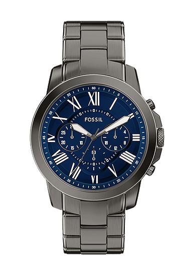 Grant 44mm Chronograph Gunmetal Stainless Steel Watch