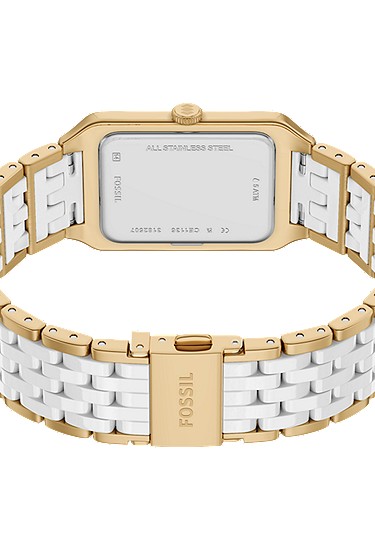 Raquel 26mm Three-Hand Date Gold-Tone Stainless Steel & White Ceramic Watch - Image 6