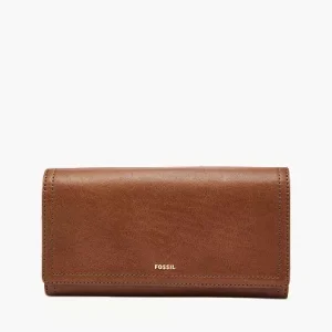 Logan Leather RFID Flap Clutch Wallet