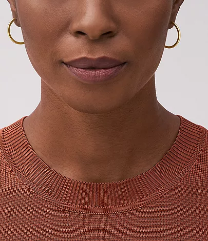 Ellis Essentials Gold-Tone Stainless Steel Hoop Earrings - Image 5