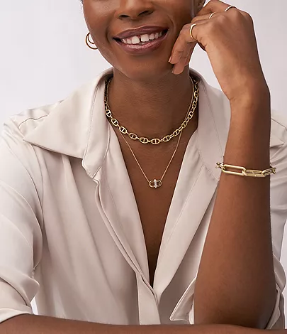 Ellis Essentials Gold-Tone Stainless Steel Hoop Earrings - Image 6