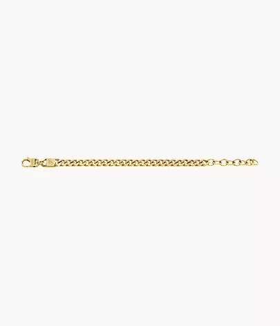 Harlow Linear Texture Chain Gold-Tone Stainless Steel Bracelet - Image 4