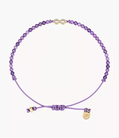 Sutton Mini Moments Purple Beaded Infinity Bracelet