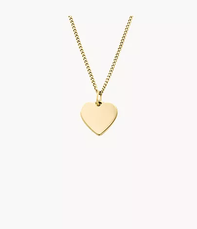 Ellis Heart Gold-Tone Stainless Steel Necklace