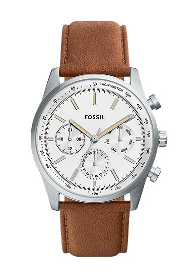 Sullivan 44mm Multifunction Brown Leather Watch