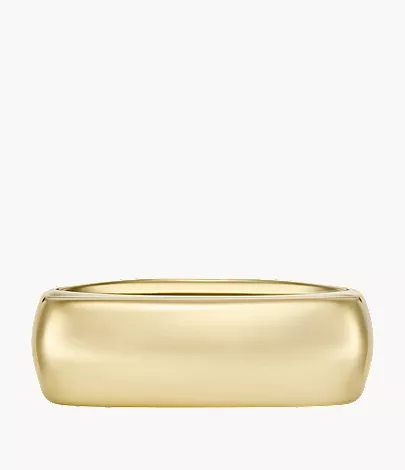 Heritage D-Link Glitz Gold-Tone Stainless Steel Signet Ring