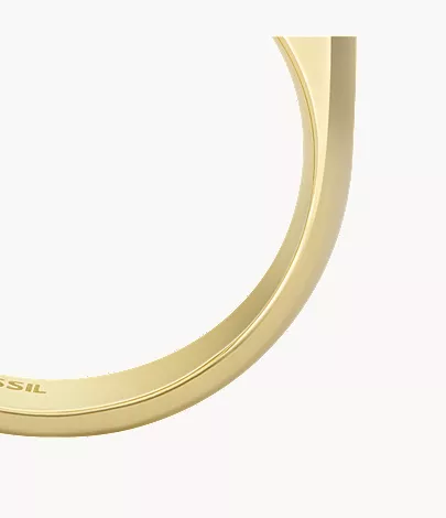 Heritage D-Link Glitz Gold-Tone Stainless Steel Signet Ring - Image 5