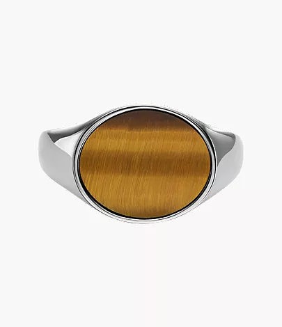 Ellis Signet Collection Brown Tiger's Eye Signet Ring