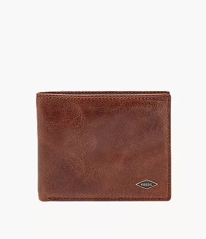 Ryan Leather RFID Flip ID Bifold Wallet