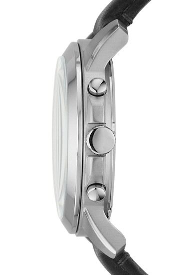 Grant 44mm Chronograph Black Leather Watch - Image 3