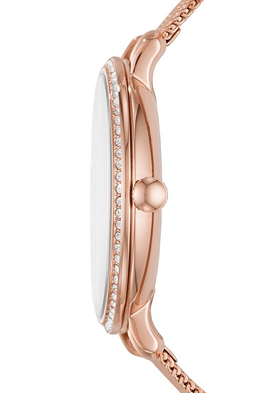 Jacqueline 36mm Three-Hand Date Rose Gold-Tone Stainless Steel Watch - Image 3
