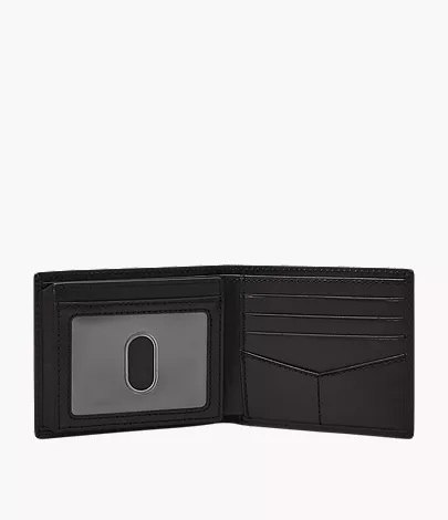 Derrick Leather RFID Bifold with Flip ID Wallet - Image 2