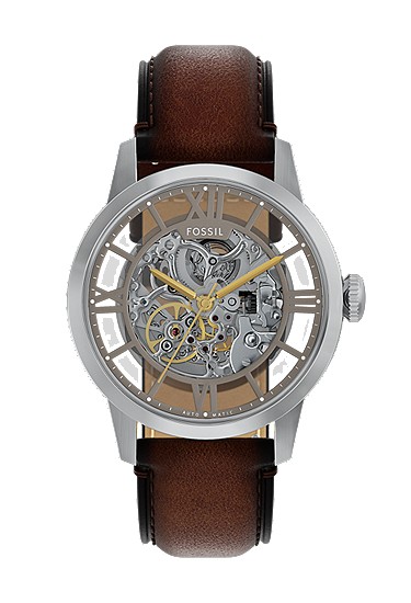 Townsman 44mm Automatic Brown Leather Watch