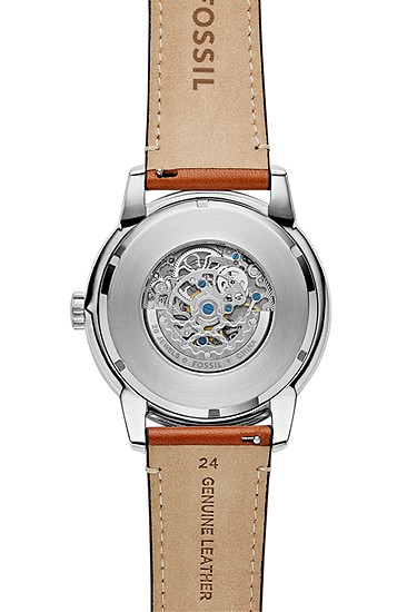 Townsman 48mm Automatic Light Brown Leather Watch - Image 3