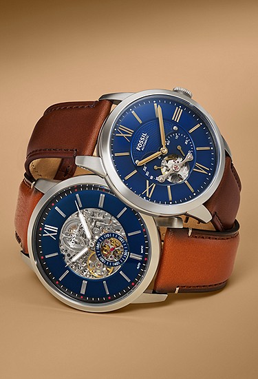 Townsman 48mm Automatic Light Brown Leather Watch - Image 4