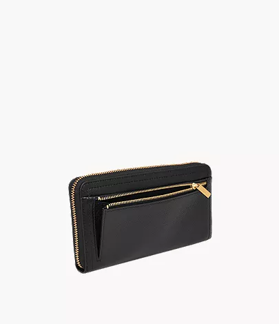 Logan Leather RFID Zip Around Clutch Wallet - Image 4